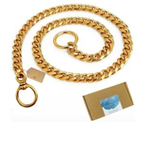 Dog brass choke chain large size