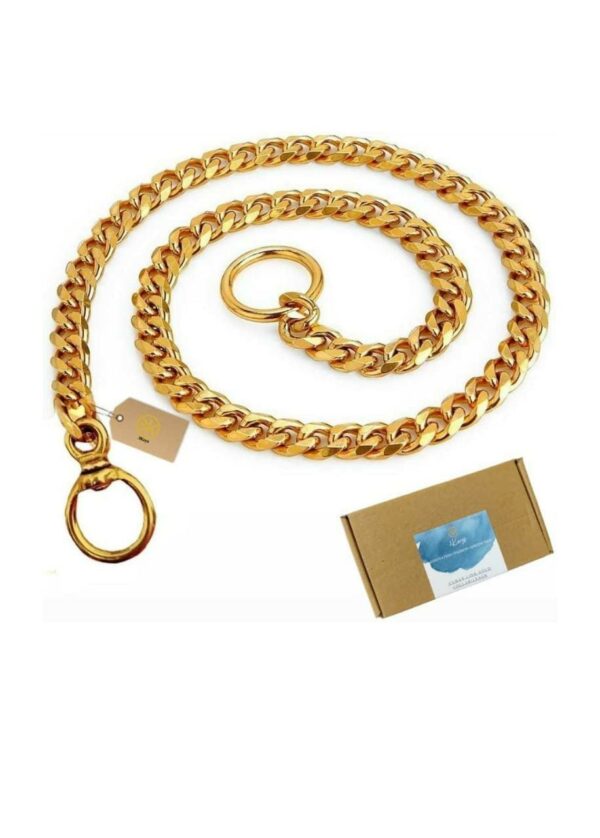Dog brass choke chain large size